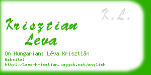 krisztian leva business card