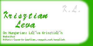 krisztian leva business card